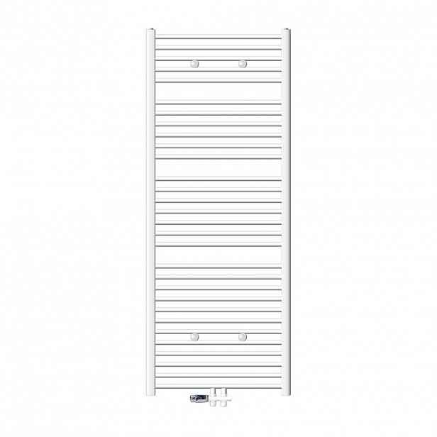 LuxeBath KOUPELNOVÉ těleso Sahara 750x1800 mm, bílé, zakřivené, s ventilem, průchozí provedení
