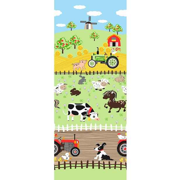 Povlečení 160x200 Farma Kravička Koník Ovce Prasátko Traktor