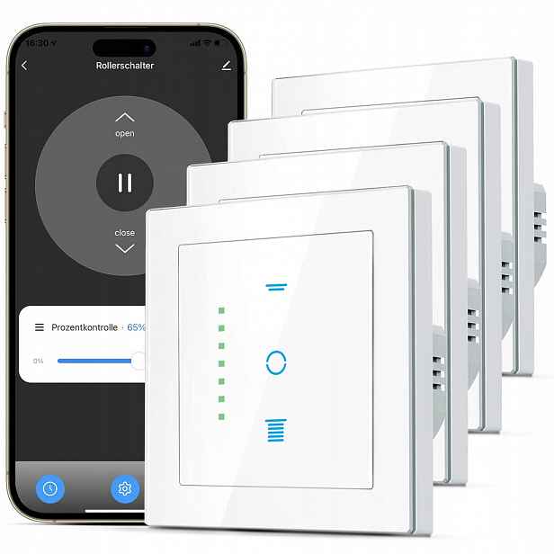 Přepínač rolet Currysmarter Wlan 6. gen s Led pro Echo Alexa/Google 4ks