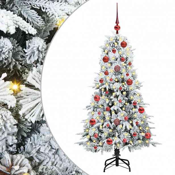 vidaXL Umělý Skládací Vánoční Strom s stojanem Bílá 150 cm PE a PVC