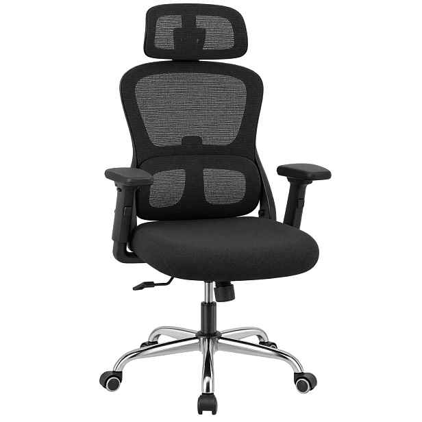 Kancelářská Otočná Židle Černá Ergonomická