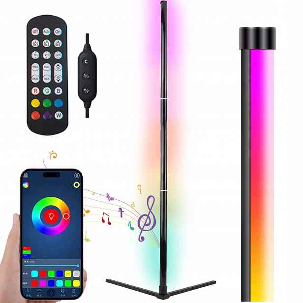 Led Rohové Světlo Rgb Senzor Hudby Dálkový Ovladač Energeticky Úsporné Vysoké