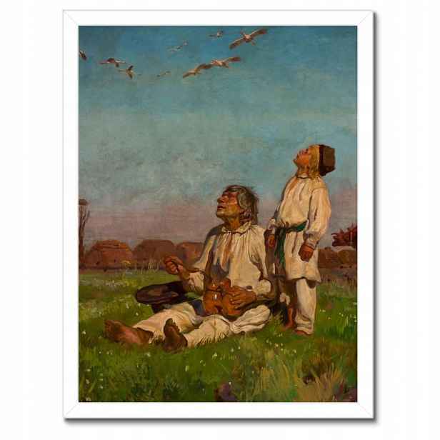 Plakáty v rámu 30x40 Józef Chełmoński Čápi
