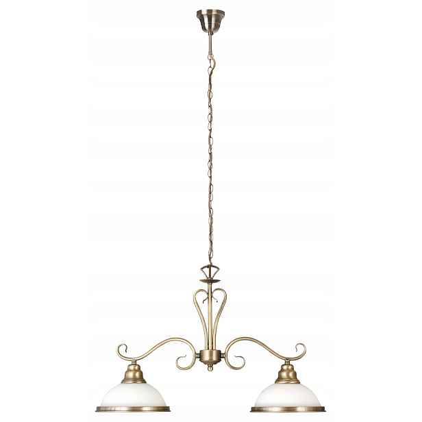 Závěsná lampa Rabalux Elisett bronzová, 2xE27 60W, IP20, klasický design