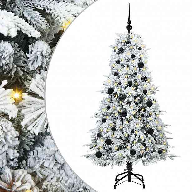 vidaXL Umělý Skládací Vánoční Strom s stojanem Bílá 150 cm PE a PVC