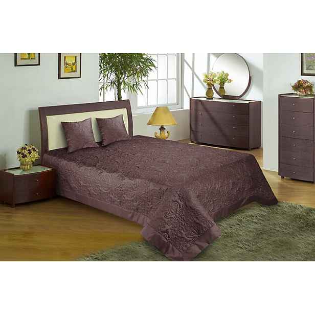 Přehoz na postel 170x210 Oriental hnědý prošívaný orientální vzor