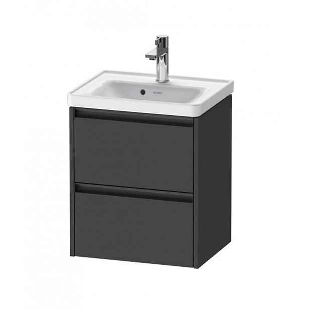 Duravit Ketho.2 - Umyvadlová skříňka 55x48x38 cm, 2 zásuvky, grafit mat K25280049490000