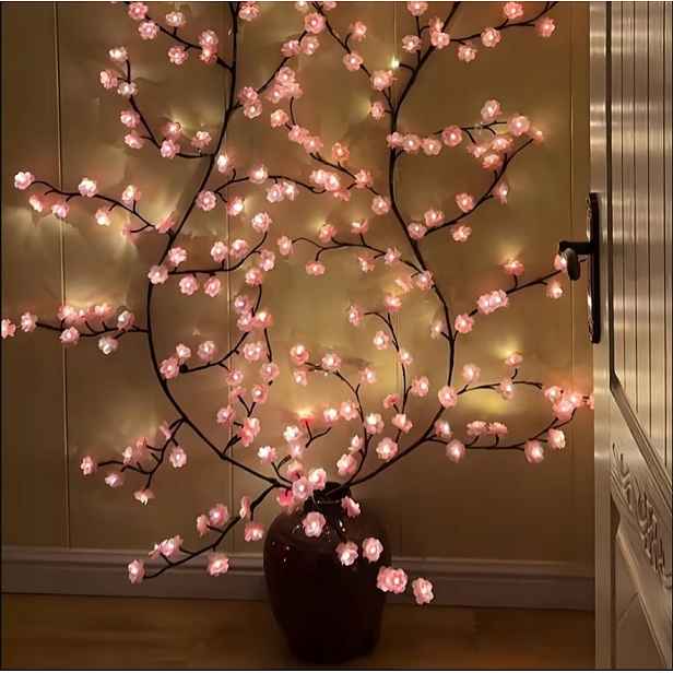 Lampa lampa Popínavá Břečťan Stromek strom Sakura růžová višňový květ 190 cm