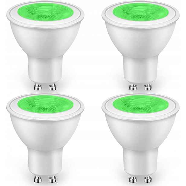 Led žárovky GU10 zelená barva 5 W [ekvivalent halogenové žárovky 50 W]