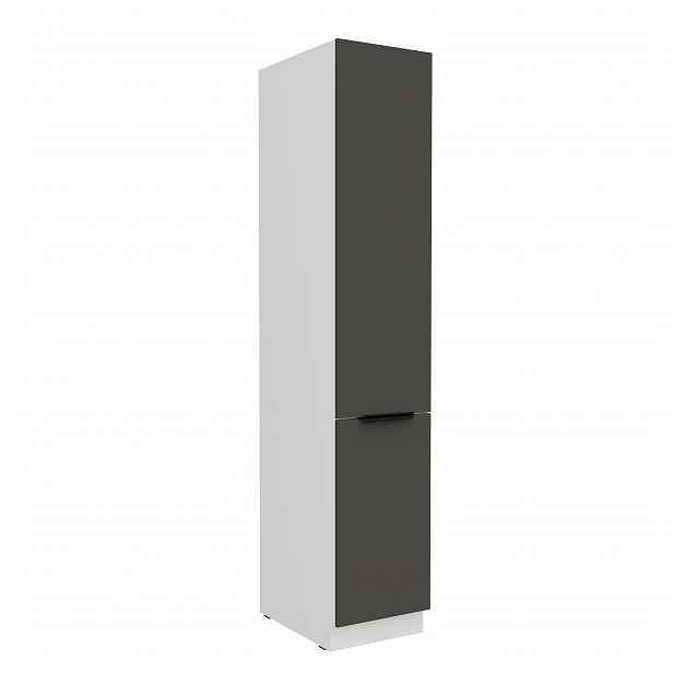 Vysoká potravinová skříňka Aria 40 DK-210 2F Barva korpusu: Bílá, Barva dvířek: GR - Graphite AFM