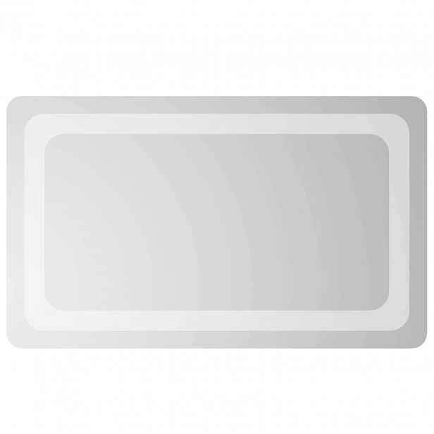 vidaXL LED koupelnové zrcadlo Transparentní 50 x 30 cm tvrzené sklo