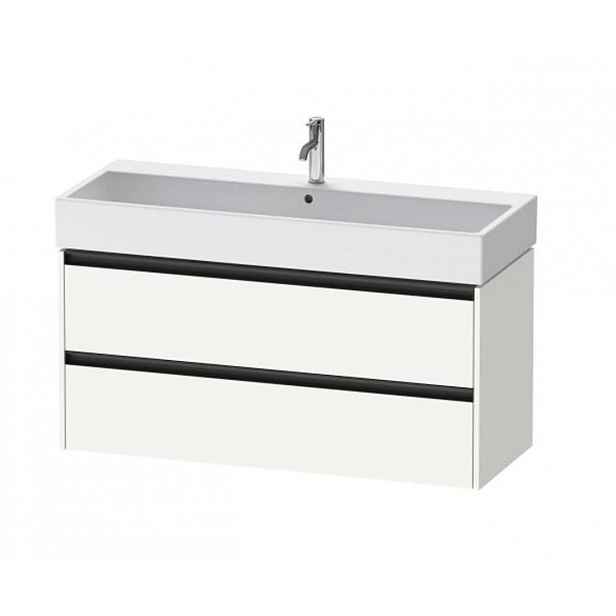 Duravit Ketho.2 - Umyvadlová skříňka 55x118x46 cm, 2 zásuvky, matná bílá K25279018180000