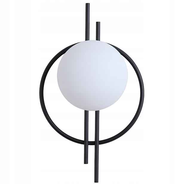 Moderní Nástěnná Lampa Skleněné Nástěnné Svítidlo Mléčné Koule Glamour černá