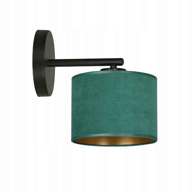Nástěnná lampa Emibig Hilde 1xE27 60W Zelená Ocel/Tkanina 24x27 cm