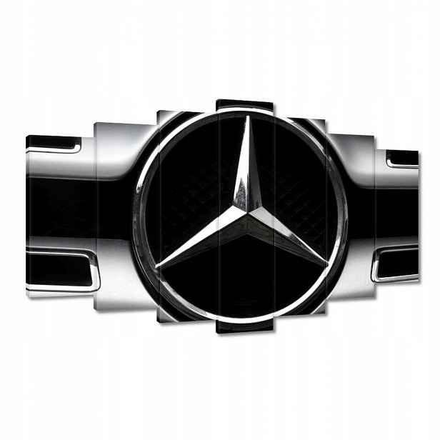 Obrazy 140x80 Mercedes Černobílé