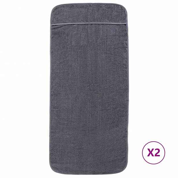 vidaXL Plážové osušky 2 ks antracitové 75 x 200 cm textil 400 GSM