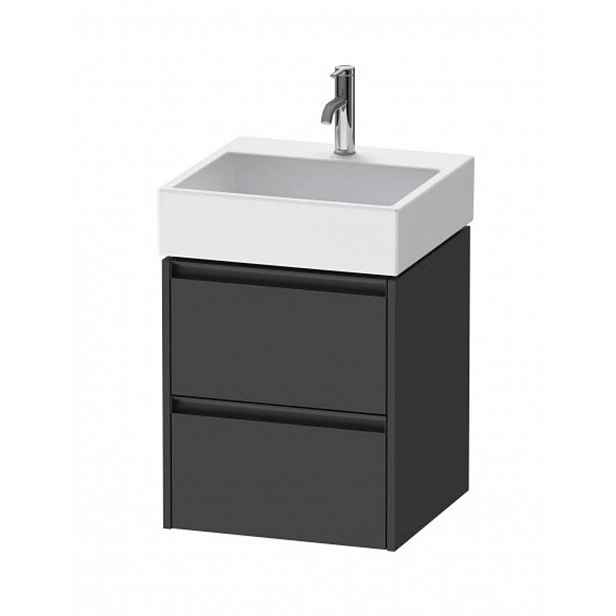 Duravit Ketho.2 - Umyvadlová skříňka 55x48x46 cm, 2 zásuvky, grafit mat K25274049490000