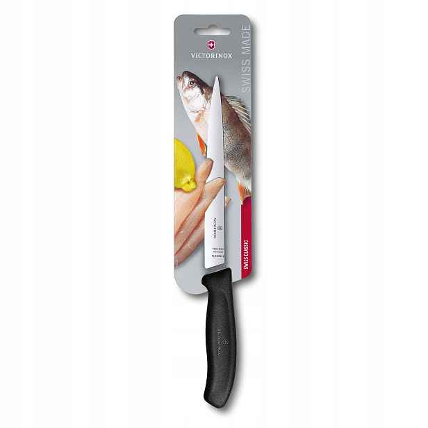 Filetovací nůž Victorinox Swiss Classic 20 cm, černý