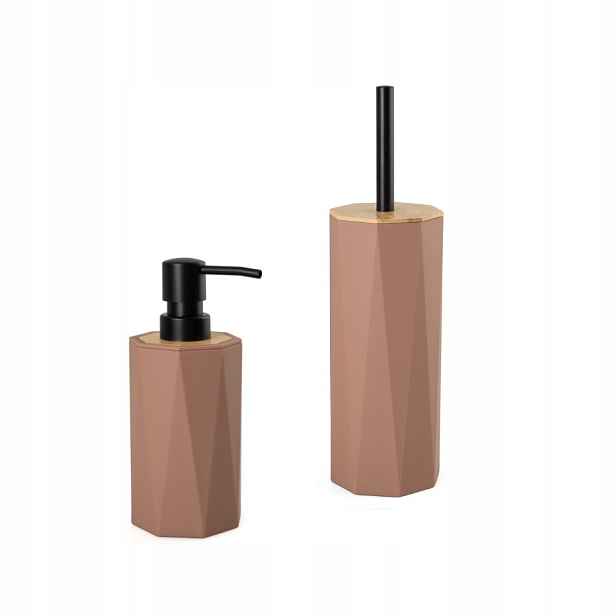 Koupelnová sada do koupelny z Abs a bambusu Pantone Mocha Mousse