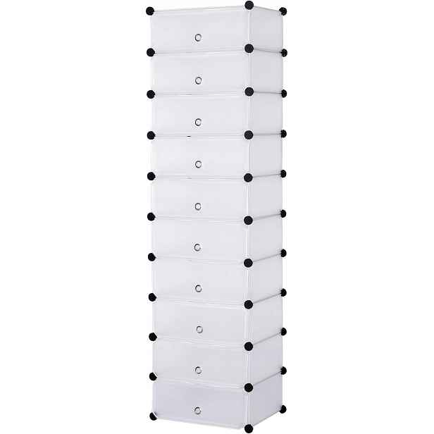 Botník Woltu 47 x 170 x 35 cm bílá