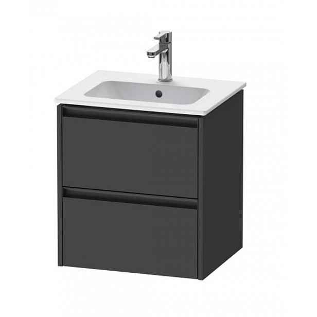Duravit Ketho.2 - Umyvadlová skříňka 55x51x42 cm, 2 zásuvky, grafit mat K25261049490000