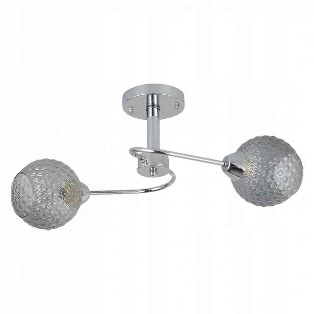 Eko-Light Oakland ML9749 Stropní Svítidlo Stropní Svítidlo 2xE27 Chrom Kouřové Sklo