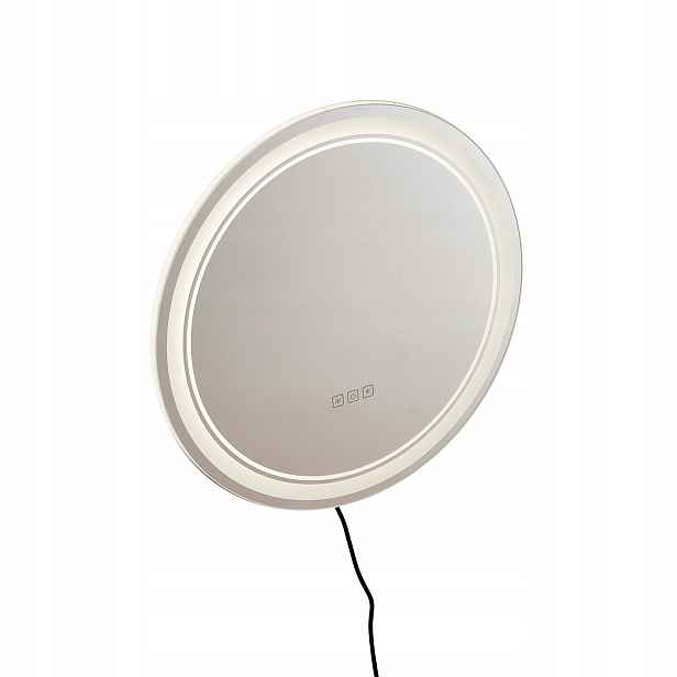Kulaté Zrcadlo do koupelny 60 cm s podsvícením a funkcí Anti-Fog