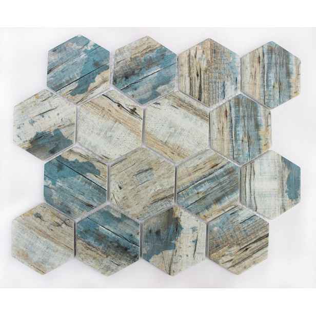 Skleněná mozaika blue 26x30 cm mat MOSV84HBL