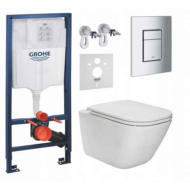 7v1 Wc Set, Stelaz Grohe Wc Mísa Rim Roca Gap Tlačítko Fresh Chrom Mat
