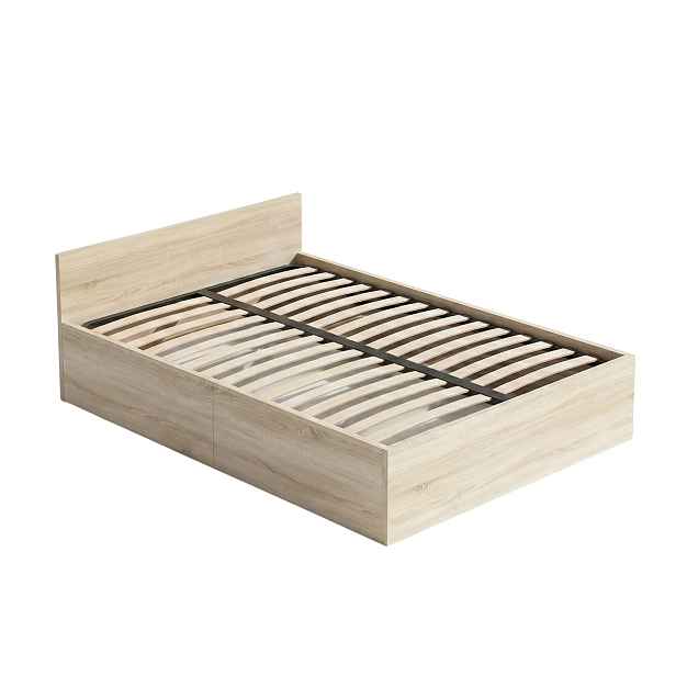 Ak furniture Jednolůžková postel Trento 120x200 se zvedacím roštem dub Sonoma