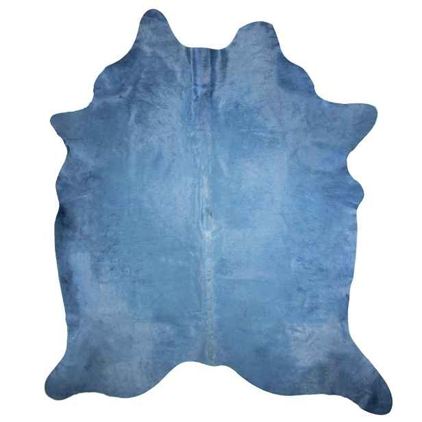 Modrý foberec z hovězí kůže Blue Cow - 180*250*0,3cm Mars & More