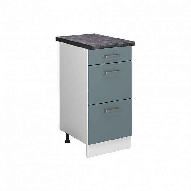 Vicco SPODNÍ SKŘÍŇKA KUCHYŇSKÉ LINKY R-Line Modrošedá 40 cm se zásuvkami, PD Antracit