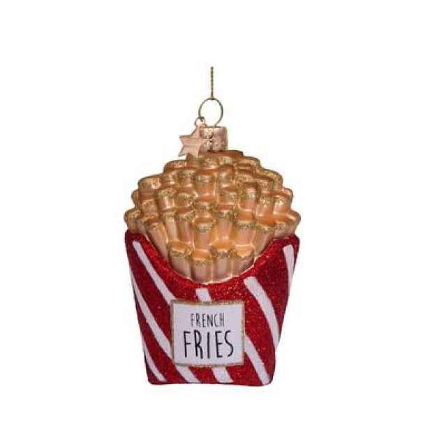 Vondels vánoční koule skleněná French Fries hranolky 11 cm