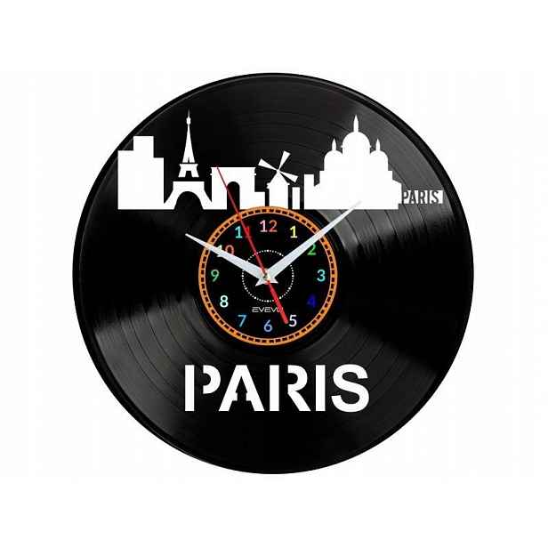 Paris Dárek Originální dekorace do domu Hodiny z vinylové desky