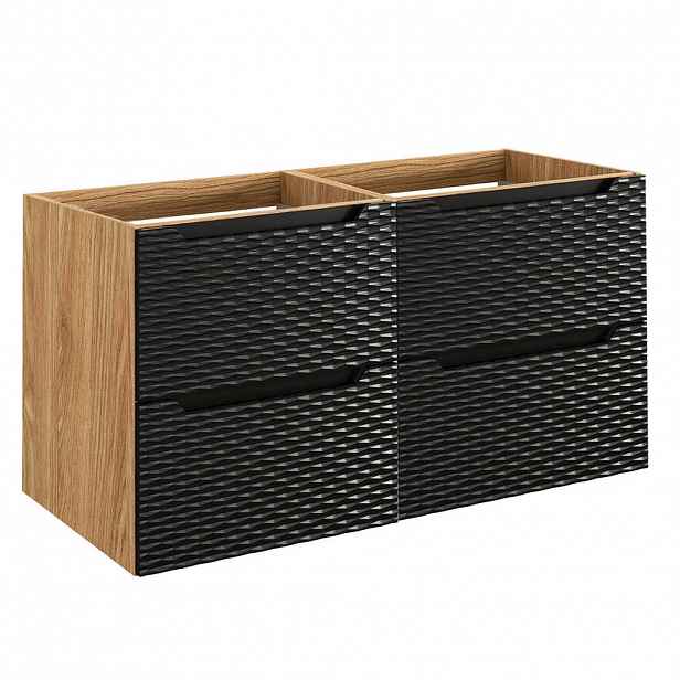 Petits-meubles SKŘÍŇKA POD UMYVADLO 120cm Elora Černá a dřevěná