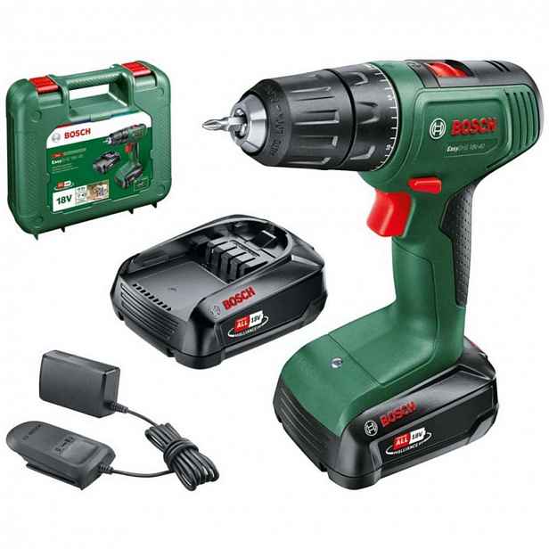 Bosch - 18V AKU vrtací šroubovák, 2x aku 2,0 Ah Li-Ion, nabíječka 06039D8005