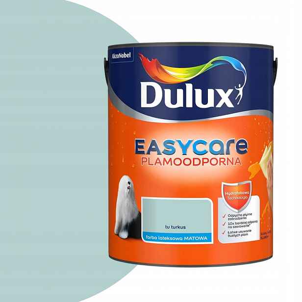 Dulux Easycare Barva odolná vůči skvrnám 5L Tu tyrkysová
