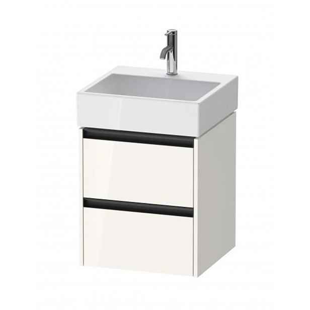Duravit Ketho.2 - Umyvadlová skříňka 55x48x46 cm, 2 zásuvky, lesklá bílá K25274022220000