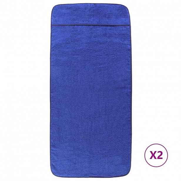 vidaXL Plážové osušky 2 ks královsky modré 60 x 135 cm textil 400 GSM