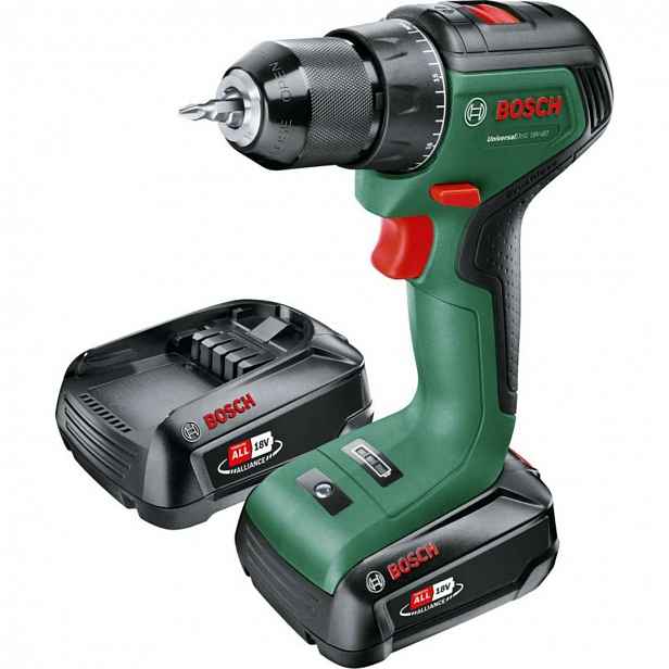 Bosch - 18V AKU vrtací šroubovák, 2x aku 2,0 Ah Li-Ion, nabíječka 06039D7002