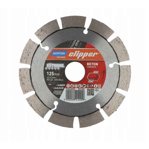 Kotouč 125x22.23 mm Norton Clipper Extreme Beton
