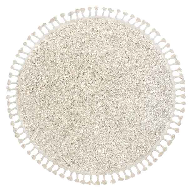 Kusový koberec Berber 9000 cream kruh, 120x120 (průměr) kruh, bílá, ložnice, Dywany Łuszczów