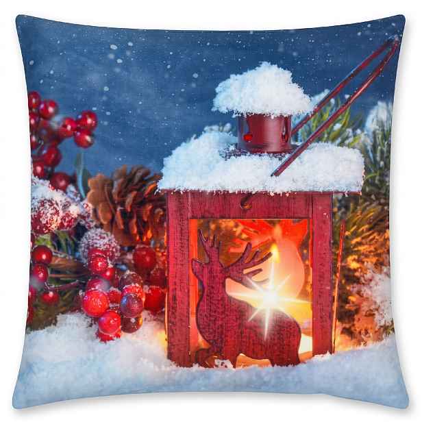Vánoční povlak na polštář CANDLE FLAME 40x40 cm