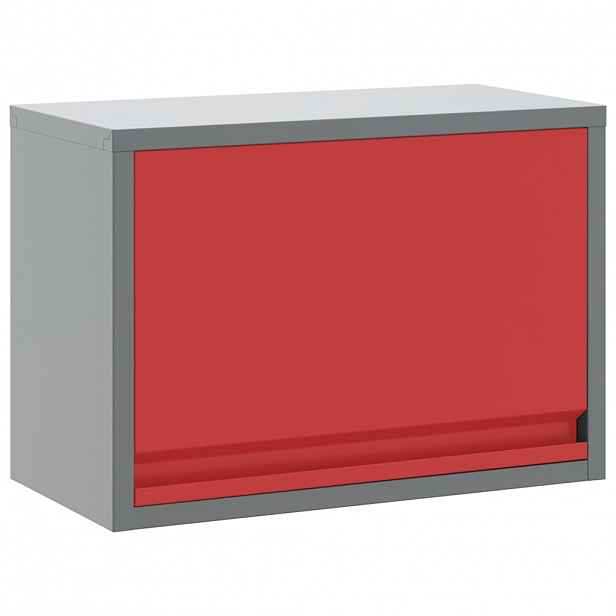 vidaXL Nástrojová skříň Červená a šedá 50 x 25 x 35 cm Ocel