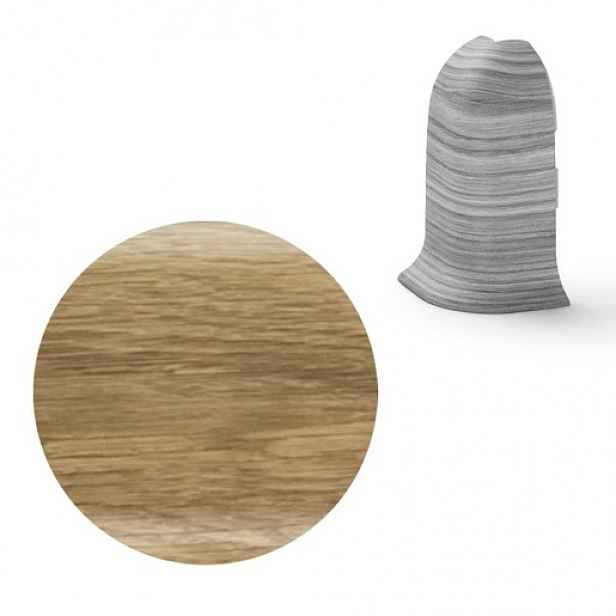 Vnější roh k soklu Naturel dub Bourbon přírodní , PVC délka 0,5 cm, výška hrany 56 mm, NATNGTZ69