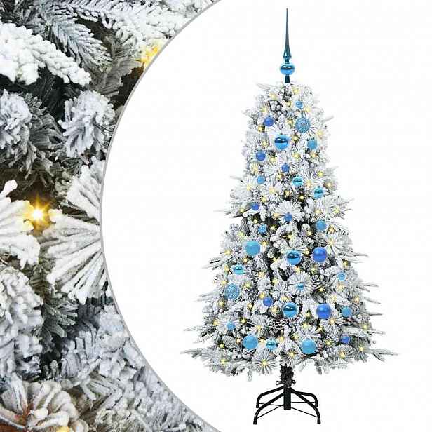 vidaXL Umělý Skládací Vánoční Strom s stojanem Bílá 150 cm PE a PVC