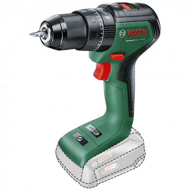 Bosch - 18V AKU vrtačka s příklepem, bez baterie a nabíječky 06039D7100