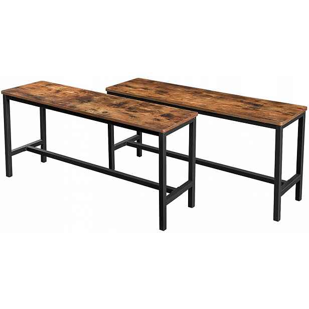 Dlouhá Stolička Lavice Sada dvou jídelních lavic 108 cm Loft