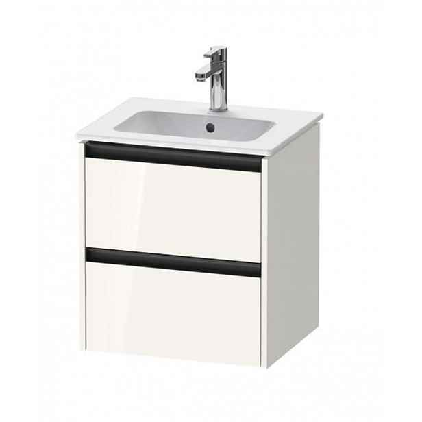 Duravit Ketho.2 - Umyvadlová skříňka 55x51x42 cm, 2 zásuvky, lesklá bílá K25261022220000
