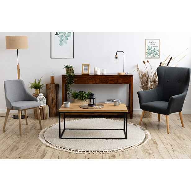 Kusový koberec Berber 9000 cream kruh, 160x160 (průměr) kruh, bílá, ložnice, Dywany Łuszczów